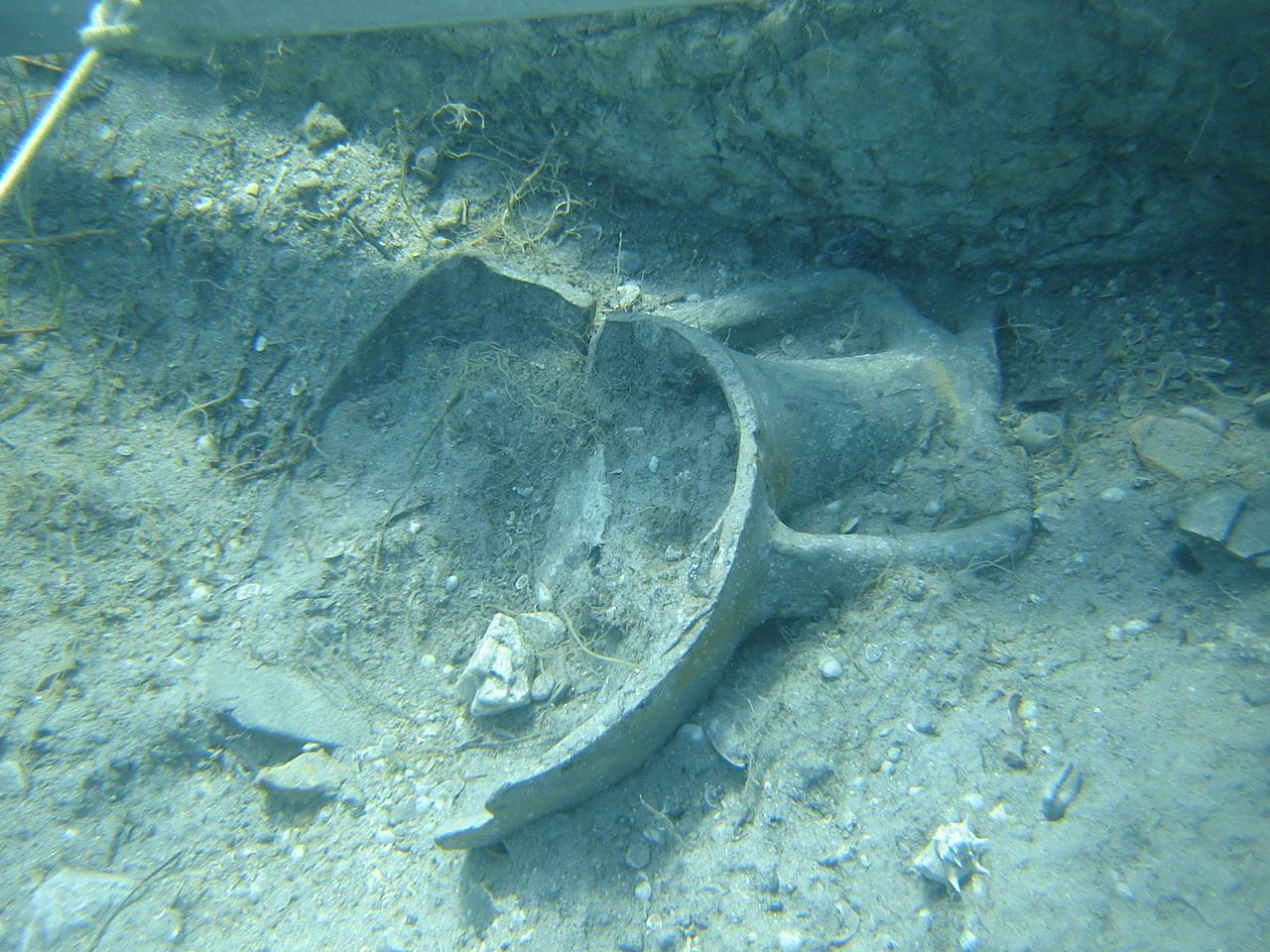  Artefact being excavated prior to recovery